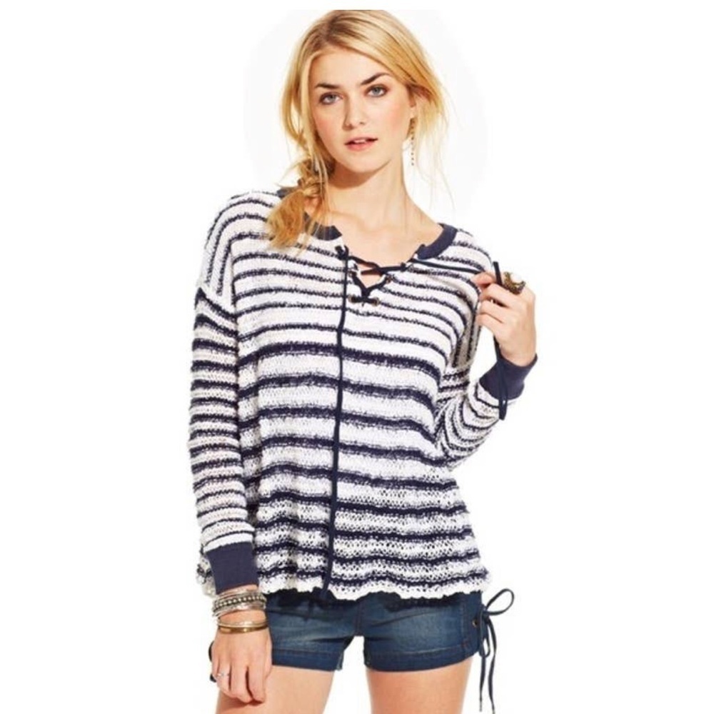 Free People Sweaters Free People Judy Punk Striped Sweater
